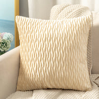 HKM-467667 Solid Color Velvet Embossed Pillowcase for Modern Living Room - 45x45cm