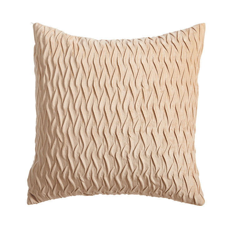 HKM-467667 Solid Color Velvet Embossed Pillowcase for Modern Living Room - 45x45cm