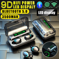 HKM-467667 Wireless Outdoor Sports Headset with LED Power Display and Bluetooth 5.0, Perfect for Smartphones and Smart Devices