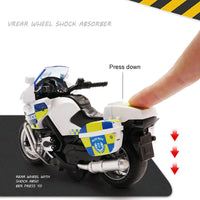 HKM-467859 1:14 Scale Diecast Motorcycle Toy with Lights and Music for Kids 3+