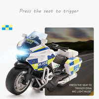 HKM-467859 1:14 Scale Diecast Motorcycle Toy with Lights and Music for Kids 3+