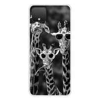 HKM-467859 Cartoon TPU Painted Mobile Phone Back Cover with Animal, Flower, Skull, and Geometry Designs