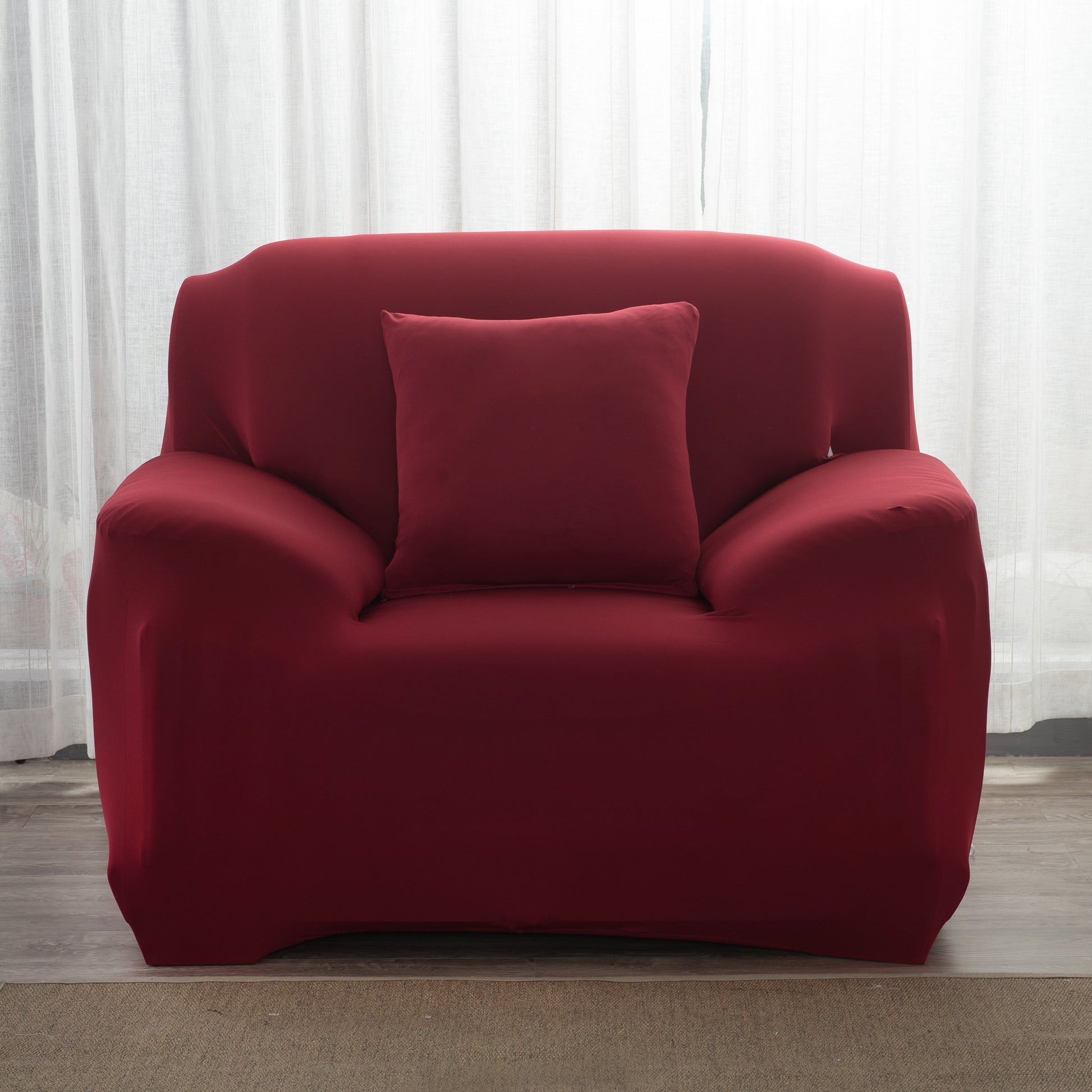 HKM-467987 Solid Color Towel Sofa Cover - Elastic, Breathable, Easy to Install, Fits Most Sofas