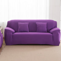 HKM-467987 Solid Color Towel Sofa Cover - Elastic, Breathable, Easy to Install, Fits Most Sofas