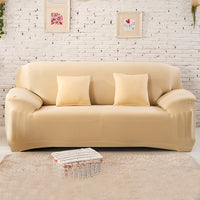 HKM-467987 Solid Color Towel Sofa Cover - Elastic, Breathable, Easy to Install, Fits Most Sofas