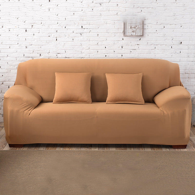 HKM-467987 Solid Color Towel Sofa Cover - Elastic, Breathable, Easy to Install, Fits Most Sofas
