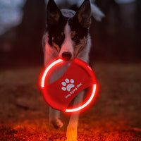 HKM-468051 LED Dog Flying Disc - Rechargeable Interactive Toy for Outdoor Play and Training