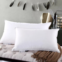 HKM-468051 White Goose Down Pillow, Rectangle Shape, Pure Cotton Cover, 45x75cm & 50x80cm Options