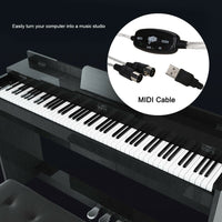 HKM-468115 USB to MIDI Electronic Keyboard Adapter Cable for Computer Music Editing - 2 Meters Long