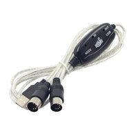 HKM-468115 USB to MIDI Electronic Keyboard Adapter Cable for Computer Music Editing - 2 Meters Long