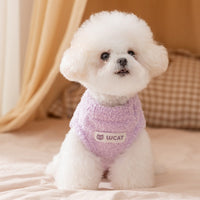 HKM-468243 Cozy Owl Pattern Pet Sweater for Cats and Small Dogs - Soft Pullover for Winter Warmth