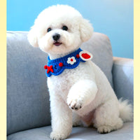 HKM-468307 Pet Hand-woven Necklaces, Cute Cat Knitted Necklaces, Kitten Neck Rings, Small Dog Neck Decorations