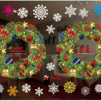 HKM-468371 Festive PVC Christmas Window Stickers - 50cm x 35.3cm, Easy to Apply