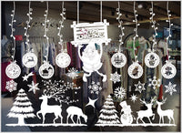 HKM-468371 Festive PVC Christmas Window Stickers - 50cm x 35.3cm, Easy to Apply