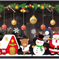 HKM-468371 Festive PVC Christmas Window Stickers - 50cm x 35.3cm, Easy to Apply