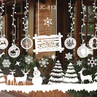 HKM-468371 Festive PVC Christmas Window Stickers - 50cm x 35.3cm, Easy to Apply