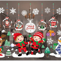 HKM-468371 Festive PVC Christmas Window Stickers - 50cm x 35.3cm, Easy to Apply