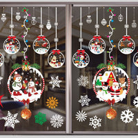 HKM-468371 Festive PVC Christmas Window Stickers - 50cm x 35.3cm, Easy to Apply