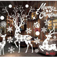 HKM-468371 Festive PVC Christmas Window Stickers - 50cm x 35.3cm, Easy to Apply