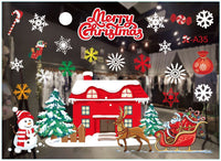 HKM-468371 Festive PVC Christmas Window Stickers - 50cm x 35.3cm, Easy to Apply