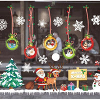 HKM-468371 Festive PVC Christmas Window Stickers - 50cm x 35.3cm, Easy to Apply