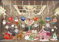 HKM-468371 Festive PVC Christmas Window Stickers - 50cm x 35.3cm, Easy to Apply