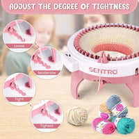 HKM-468435 Sentro 48-Needle Knitting Machine for Creating Scarves, Hats, and More
