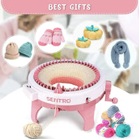HKM-468435 Sentro 48-Needle Knitting Machine for Creating Scarves, Hats, and More