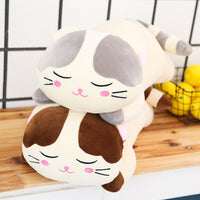 HKM-468435 Snooze Cat Plush Toy Pillow Made of Soft Down Cotton in Various Sizes