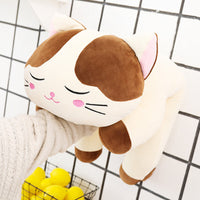 HKM-468435 Snooze Cat Plush Toy Pillow Made of Soft Down Cotton in Various Sizes