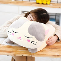HKM-468435 Snooze Cat Plush Toy Pillow Made of Soft Down Cotton in Various Sizes