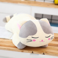 HKM-468435 Snooze Cat Plush Toy Pillow Made of Soft Down Cotton in Various Sizes