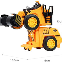 HKM-468563 Robot Simulation Truck Toy - Deformation Engineering Vehicle for Kids, Plastic Friction Truck for Ages 2-13