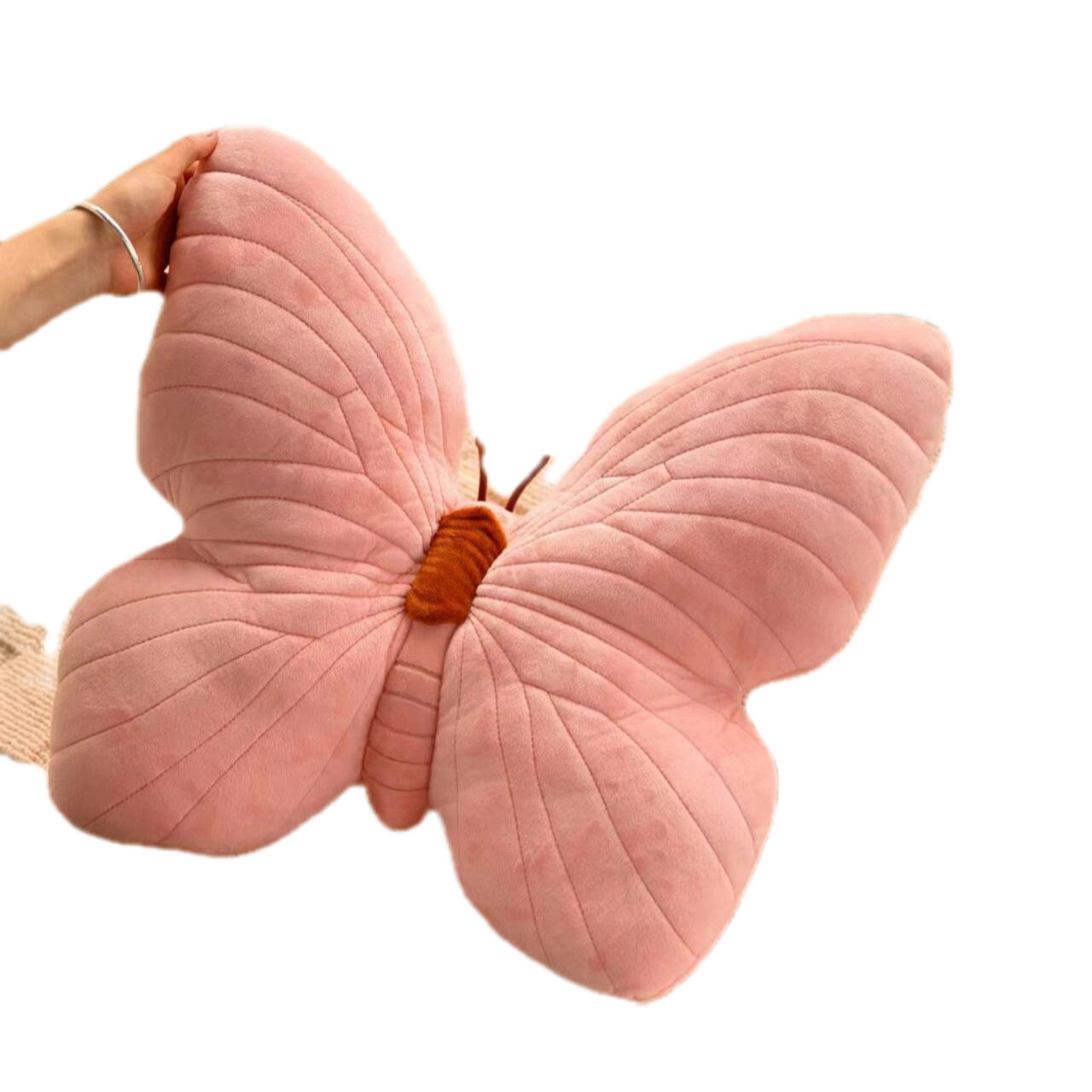 HKM-468563 Soft Pink Butterfly and Moth Pillow 30cm Cushion for Youth