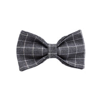 HKM-468627 Gray Plaid Flannel Pet Collar and Leash Set with Bow and Vest