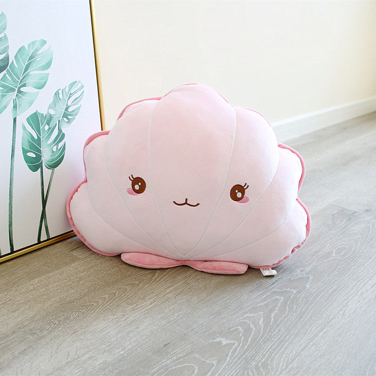 HKM-468819 Cartoon Shell Plush Pillow Cushion for Cozy Comfort 30x45cm