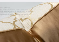 HKM-468883 Diamond-Shaped Champagne Gold Pillowcase, 45x45cm Polyester, Lattice Design for Bedroom