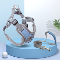 HKM-468947 Adjustable Dog Walking Harness and Leash Set for Small and Medium Breeds - Available in Multiple Colors