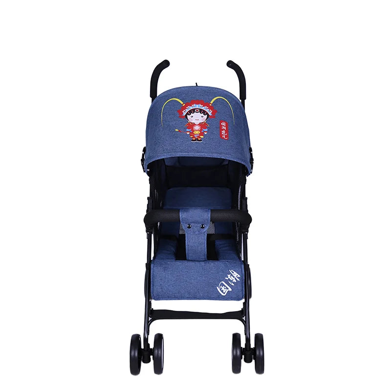 KTX-468947 Multi-Functional Baby Stroller with Reclining Seat, Front Suspension, and Spacious Storage Basket