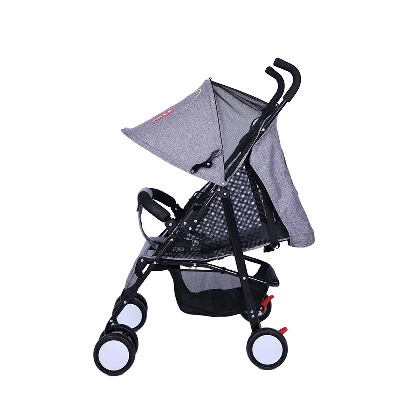 KTX-468947 Multi-Functional Baby Stroller with Reclining Seat, Front Suspension, and Spacious Storage Basket