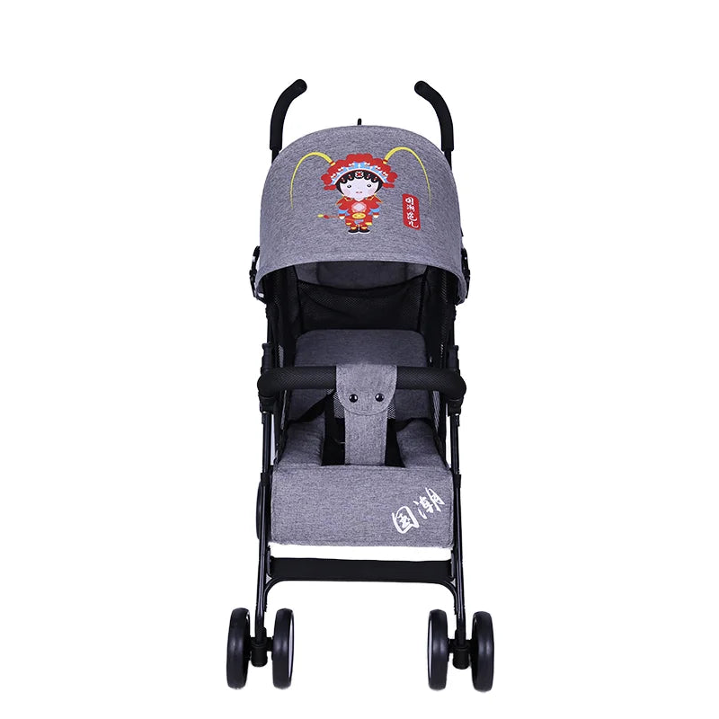 KTX-468947 Multi-Functional Baby Stroller with Reclining Seat, Front Suspension, and Spacious Storage Basket