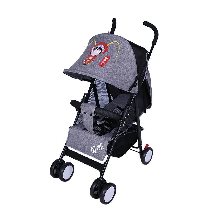 KTX-468947 Multi-Functional Baby Stroller with Reclining Seat, Front Suspension, and Spacious Storage Basket