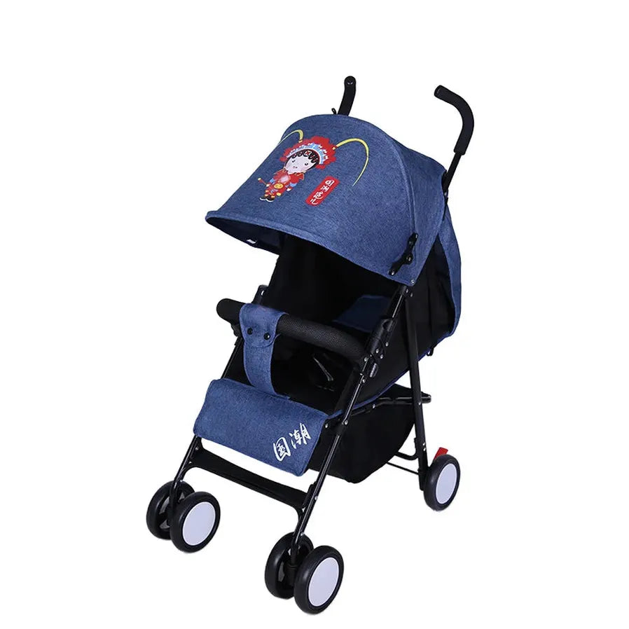 KTX-468947 Multi-Functional Baby Stroller with Reclining Seat, Front Suspension, and Spacious Storage Basket
