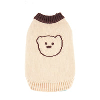 HKM-469011 Cozy Knitted Puppy Vest Sweater in Red, Apricot, and Green - Rabbit Velvet Fabric, Multiple Sizes Available