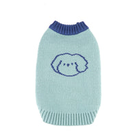 HKM-469011 Cozy Knitted Puppy Vest Sweater in Red, Apricot, and Green - Rabbit Velvet Fabric, Multiple Sizes Available