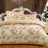 HKM-469075 Delicate Cotton Jacquard Bedding Set - 4 Pieces, Smooth & Breathable Design
