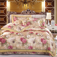 HKM-469075 Delicate Cotton Jacquard Bedding Set - 4 Pieces, Smooth & Breathable Design