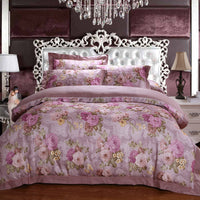 HKM-469075 Delicate Cotton Jacquard Bedding Set - 4 Pieces, Smooth & Breathable Design