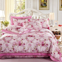 HKM-469075 Delicate Cotton Jacquard Bedding Set - 4 Pieces, Smooth & Breathable Design