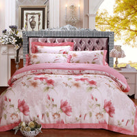 HKM-469075 Delicate Cotton Jacquard Bedding Set - 4 Pieces, Smooth & Breathable Design